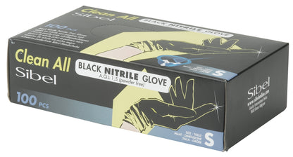 Sibel Black Nitrile Gloves Pack of 100