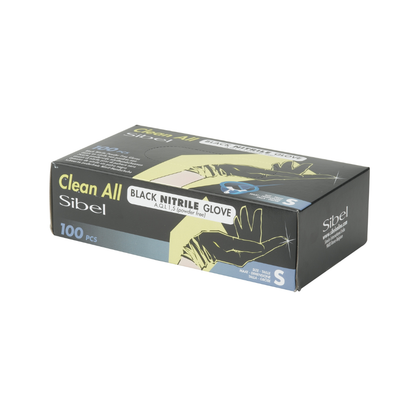 Sibel Black Nitrile Gloves Pack of 100